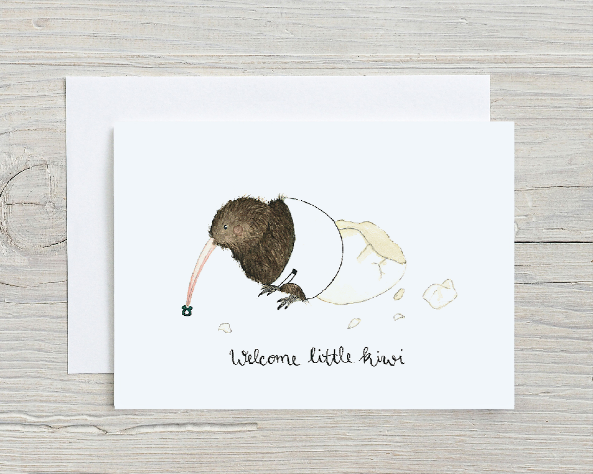 Welcome Little Kiwi baby card